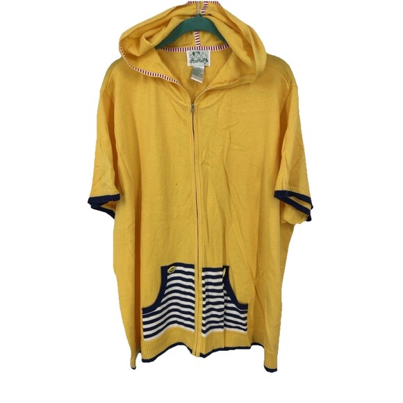 The Quacker Factory Hooded Nautical Short Sleeve Boat Sailor Summer Anchor 3X - Picture 2 of 12